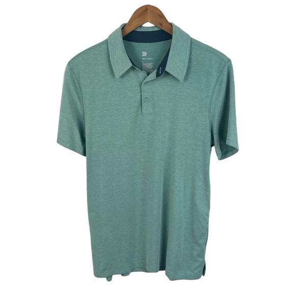 PO638 Mens All in Motion Brand Trendy Recycled Polyester Polo Shirt M - Picture 1 of 4